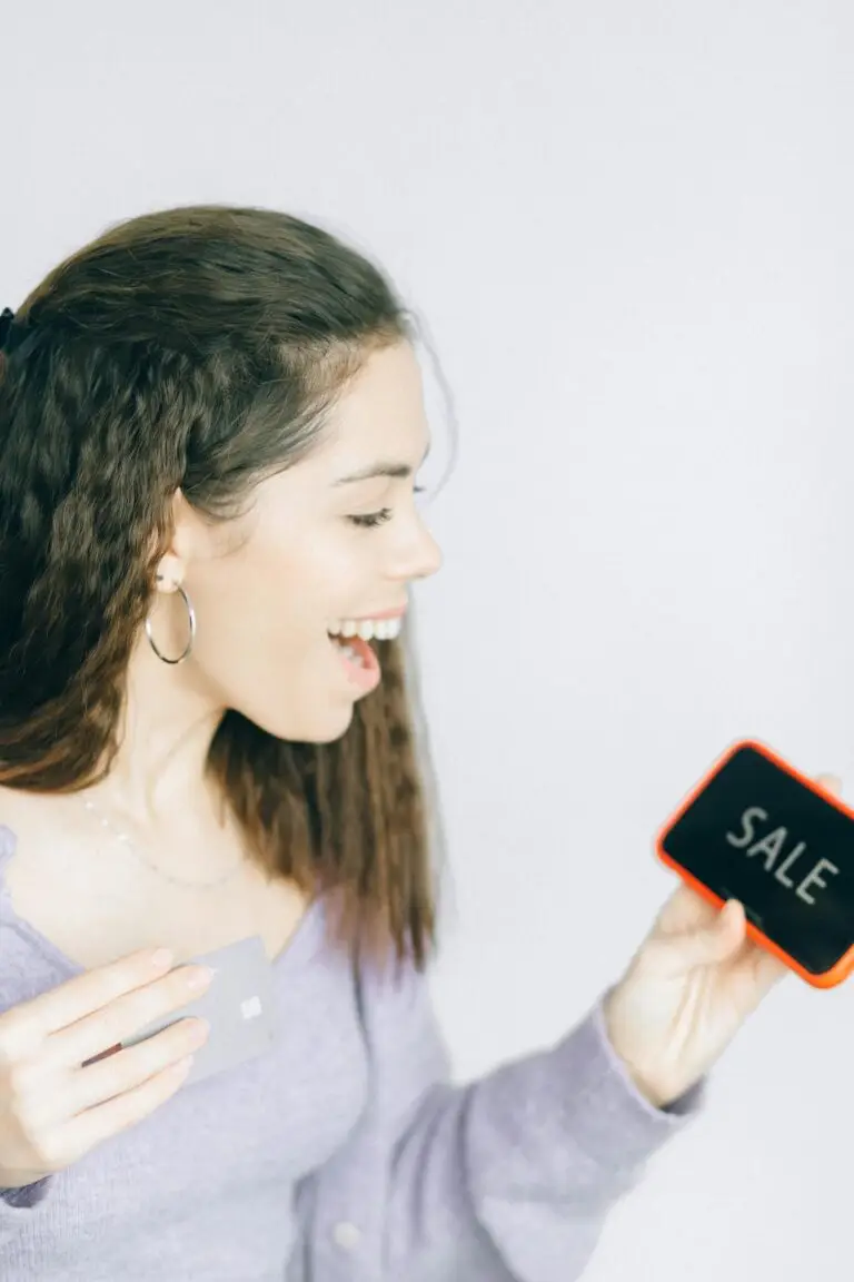 A Woman Holding a Smartphone